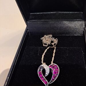 Diamond and ruby necklace